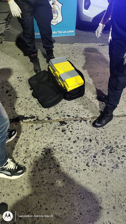El bolso con los 35 ladrillos de cocaína