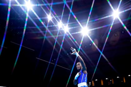 El boxeador Keyshawn Davis de USA