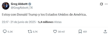El breve comunicado del gobernador tras conocerse el operativo de EE.UU. contra Irán