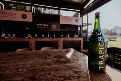 El brindis de los campeones fue con espumante de Trapiche. Un ícono en cada celebración.