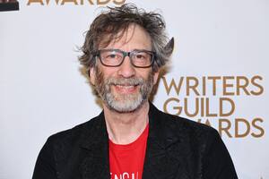 El británico Neil Gaiman en abril de 2024, antes de la avalancha de denuncias en su contra