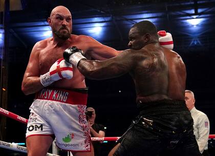 El británico Tyson Fury, campeón de los pesados del CMB, en su última victoria sobre Dillian Whyte
