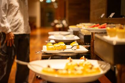 El buffet de La Cravia.