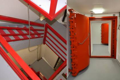 El bunker fue pintado en colores que harían referencia a los colores originales