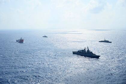 El buque de investigación sísmica Oruc Reis, en el Mediterráneo