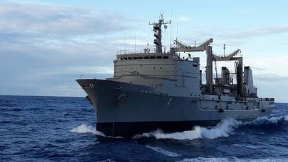 El buque Logístico ARA Patagonia