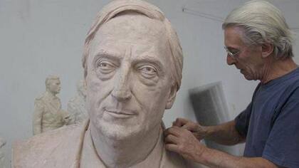 El busto de Néstor Kirchner
