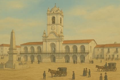 El Cabildo, en su forma antigua, al modo "Studio Ghibli"