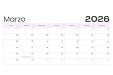 Calendario de marzo 2026 para imprimir