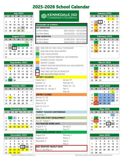 El calendario escolar comienza el 12 de agosto de 2025 y termina el 21 de mayo de 2026