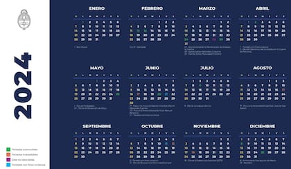 El calendario oficial de feriados 2024 guarda algunas fechas de descanso en lo que queda del año