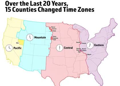 El cambio de horario afectará a gran parte de EE.UU.