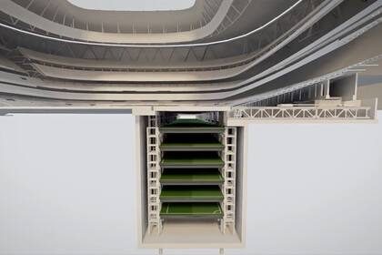 El cambio más novedoso estará en el campo de juego: el Bernabéu tendrá un nuevo sistema de almacenado de césped