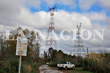 El camino de acceso al camping La Torre