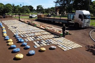 Secuestran el tercer cargamento de droga en una semana oculto en un camión cargado con madera