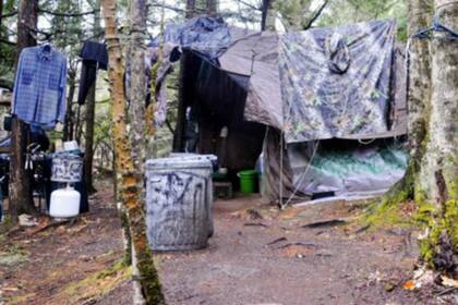 El campamento de Knight estaba en un claro cerca de North Pond