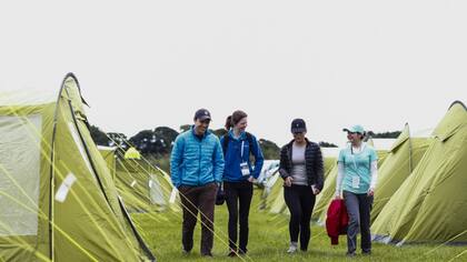 El campamento del Open