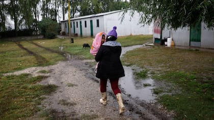 El campamento El Frutillar, donde viven algunos de los trabajadores rurales en Gloria de la Peregrina