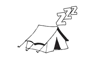 El campamento y el oso