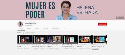 El canal de YouTube de Helena Estrada (Foto: Captura de pantalla)