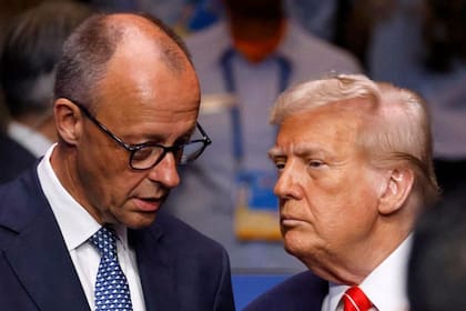 El canciller alemán, Friedrich Merz, junto a Donald Trump