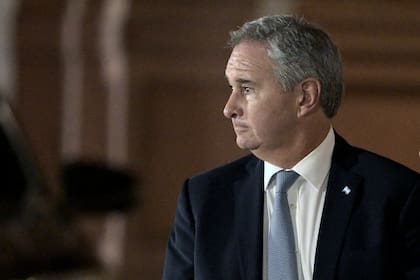 El canciller designado por Javier Milei, Pablo Quirno, en la Casa Rosada.