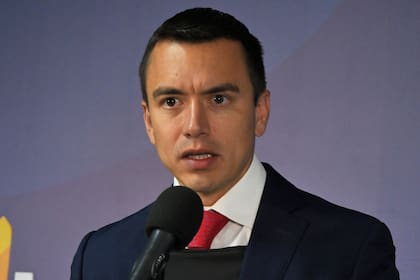 El candidato Damián Noboa (Photo by Rodrigo BUENDIA / AFP)