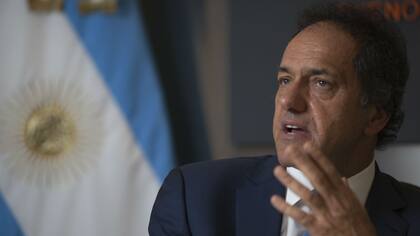 El candidato presidencial del FPV, Daniel Scioli