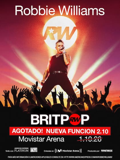 El cantante británico se presentará el 1.° y el 2 de octubre en el Movistar Arena