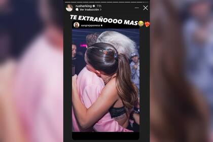 El cantante le devolvió el gesto a su pareja (Foto: Instagram @rusherking)