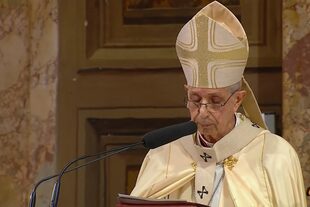 El Cardenal Mario Poli durante el Tedeum por el 25 de Mayo
