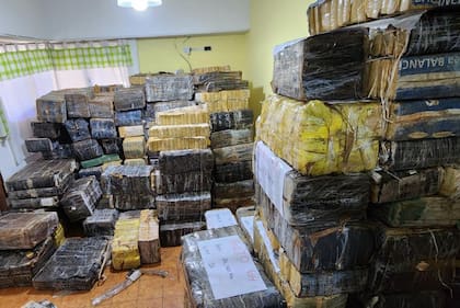 El cargamento de marihuana secuestrado