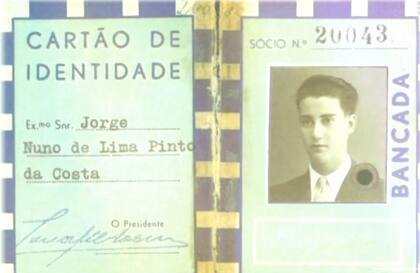 El carnet de socio de Pinto da Costa del FC Porto.