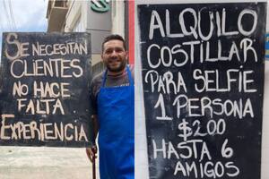 Los ingeniosos carteles del carnicero de La Plata que se las rebuscó para atraer más clientes