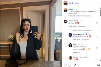 El carrete de fotos de Lali Espósito en San Sebastián