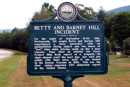 El cartel que explica qué sucedió con los Hill aquel 19 de septiembre de 1961