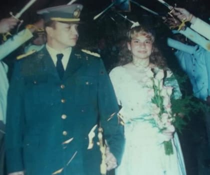 El casamiento de Alicia y Osvaldo en 1998.