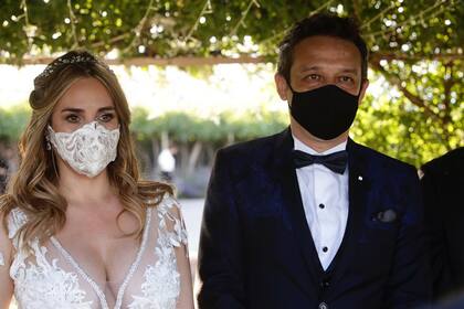 Belén Francese y su flamante marido