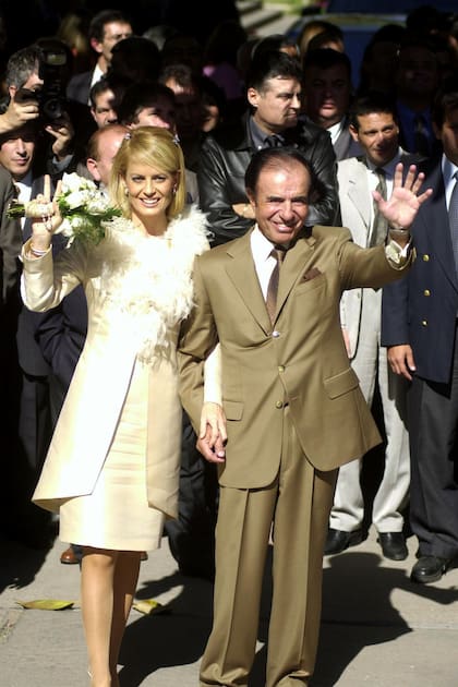 El casamiento de Carlos Menem con Cecilia Bolocco, en La Rioja, el 26 de mayo de 2001