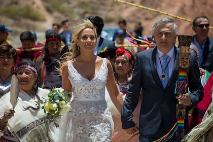 Tulia Snopek y Gerardo Morales se casaron en diciembre de 2018 en una boda indígena 