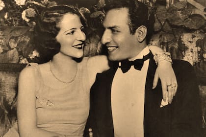 Raúl Barón Biza y su primera esposa Myriam Stefford