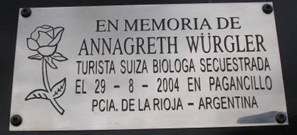 El caso de la turista suiza Annagreth Würgler, desaparecida cuando recorría en bicicleta el noroeste argentino. La última vez que se la vio con vida fue el 29 de agosto de 2004 en Pagancillo, La Rioja