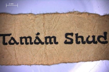 El caso es conocido como "Tamam Shud": una frase persa que quiere decir "terminado"