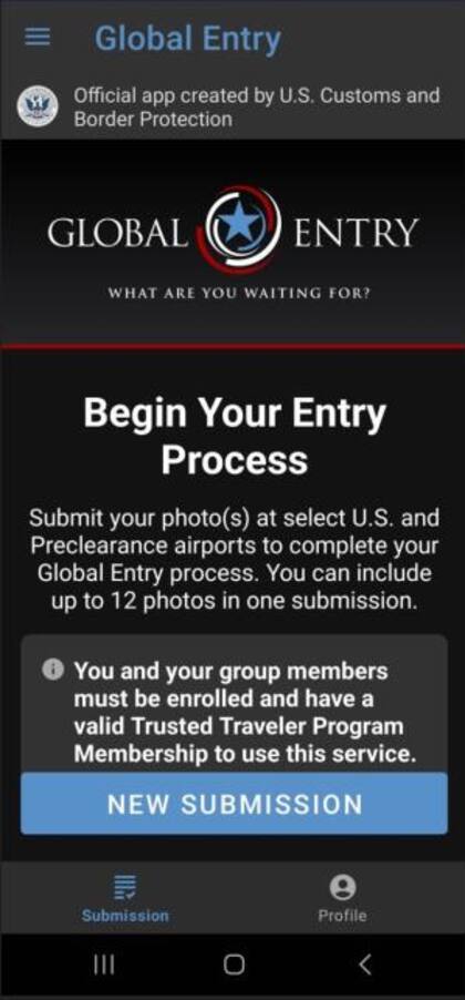 El CBP recibe la información del pasajero y su foto gracias a una aplicación para celulares