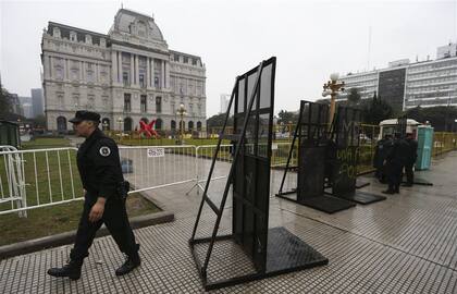 El CCK y sus alrededores, ya ayer con amplias medidas de seguridad