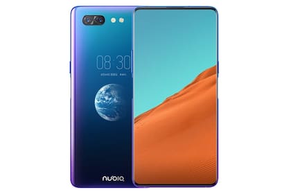 El celular Nubia X tiene dos pantallas: una frontal de 6,2 pulgadas y una trasera de 5,1 pulgadas, con un modo de bajo consumo cuando está en espera