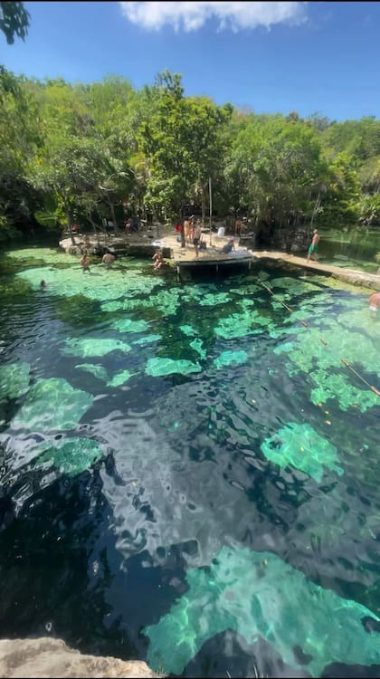El Cenote Azul de Playa del Carmen es muy concurrido por turistas y locales