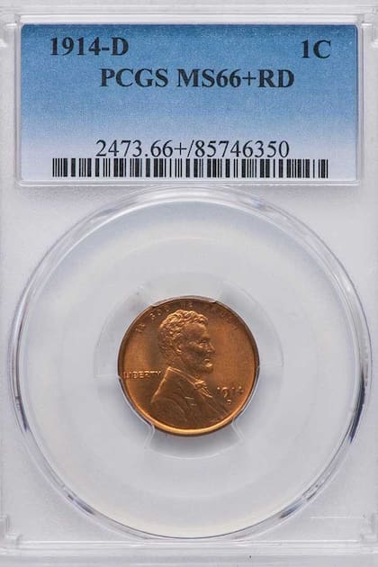 El centavo de Lincoln fue valorado por la puntuación de 66 otorgado por la Corporación de Aceptación Certificada, PCGS