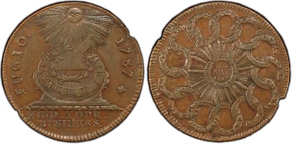 El centavo Fugio de 1787 es considerada la primera moneda de Estados Unidos