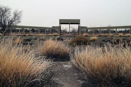 El centro comercial y corazón de la vida social de la Villa: única estructura actualmente en pie.